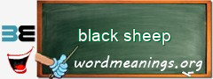 WordMeaning blackboard for black sheep